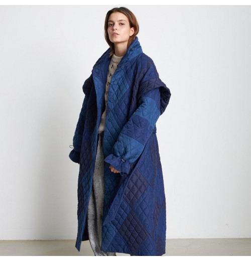 Stella Nova Long Quilted Blue Coat