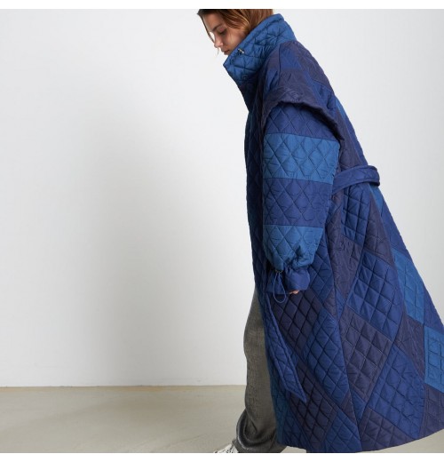 Stella Nova Long Quilted Blue Coat