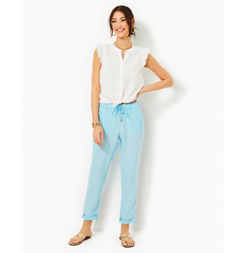 31&quot; Taron Mid-Rise Linen Pant