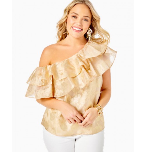 Trixie One-Shoulder Ruffle Top