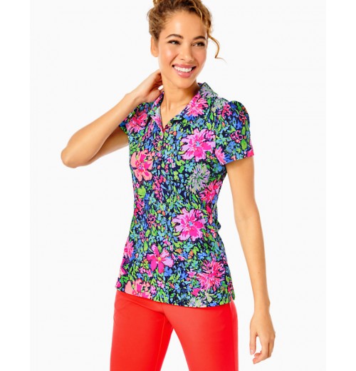 UPF 50+ Luxletic Frida Puff Sleeve Polo