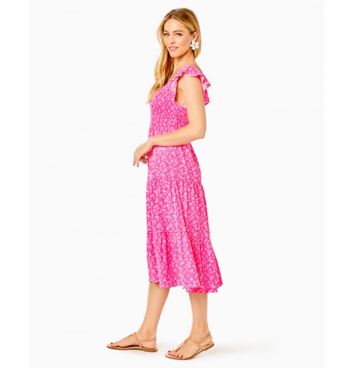 Jilly Smocked Midi Dress