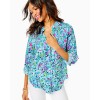 Sea View Linen Button Down Top