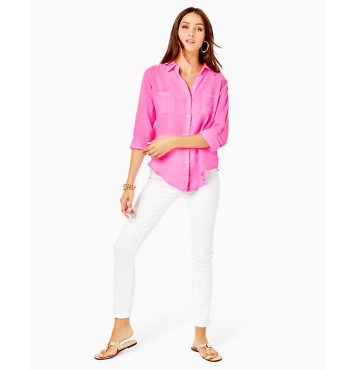 Sea View Button Down Top